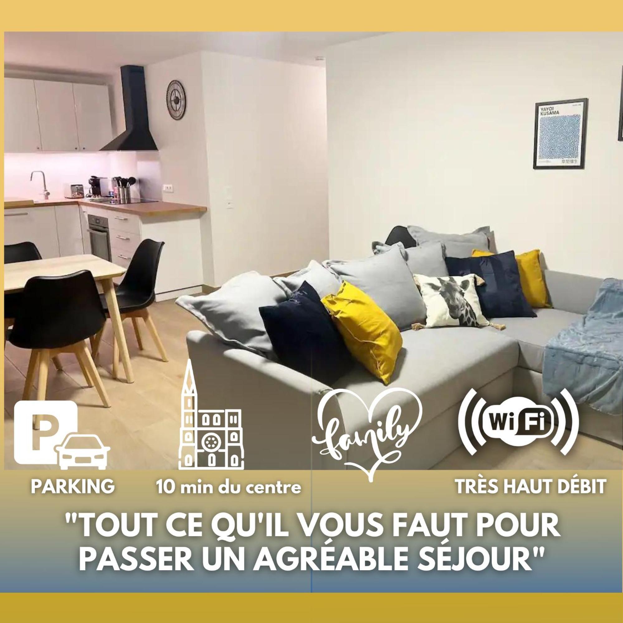 Grand Appart Neuf Lumineux, Parking Gratuit, 10 Min Centre Strasbourg Kültér fotó